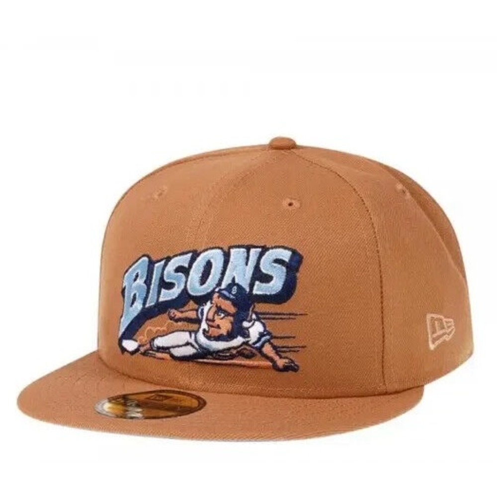 Buffalo Bisons New Era MiLB Wheat Glacier Blue Prime 59FIFTY Fitted Hat 7 1/2